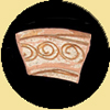 Thumbnail image of a North Devon Sgraffito pottery sherd.
